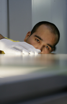 
Abschließende Sichtkontrolle der Paneele.
