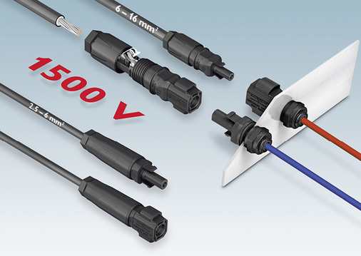 
Die neue Generation hält Systemspannungen bis 1.500 Volt im DC-Feld sicher aus.



