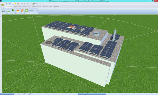 
Dieses Einfamilienhaus weist vier verschiedene Dachhöhen auf. Auch hier setzte der Planer das Gesamtgebäude aus mehreren Gebäudeteilen zusammen.
