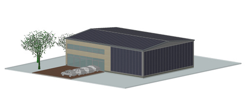 



Anwendungsbeispiele der Leichtbaupaneele auf Industriedächern und an Fassaden.
