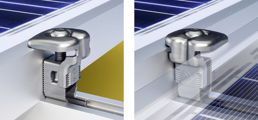 



Der Installateur braucht den Kopf der Klemme nur zu drehen, schon wird aus dem Mittelstück eine Endklemme.
