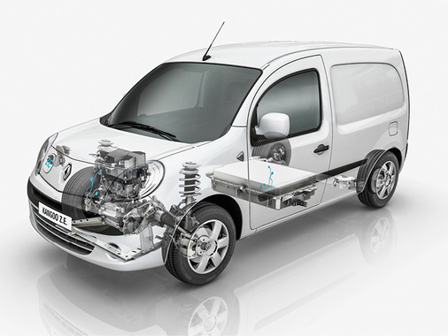 <p>
</p>

<p>
Die Batterie befindet sich mittschiffs im Unterboden des Fahrzeugs. Auf diese Weise liegt der Schwerpunkt tief.
</p> - © Schnittgrafik: Renault

