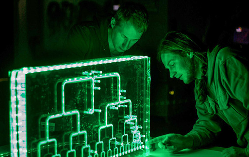 
Vermessung einer neuartigen Verteilerstruktur für Kältemittelverdampfer.
