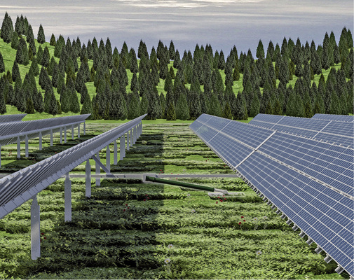 



Über eine Schubstange kann ein Motor bis zu 16 Modulreihen bewegen. Unter anderem dafür sorgt das neue Lager- und Motorkonzept.
