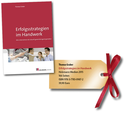 
Handwerksmeister haben es nicht leicht, denn eigentlich müssen sie alles können: ihr Handwerk beherrschen, Unternehmensführung, Personalmanagement, Einkauf, Vertrieb und Marketing. Da stößt der eine oder andere schon mal an Grenzen. Wenn Fehler gemacht werden, kann das Geld kosten. Diese Erfahrung hat auch Handwerksmeister Thomas Graber gemacht. Wichtige und wertvolle Tipps und Strategien, wie man als Unternehmer nachhaltig und langfristig Erfolg haben kann, hat Graber in seinem Buch zusammengefasst. So können teure Fehler von Anfang an vermieden werden.
