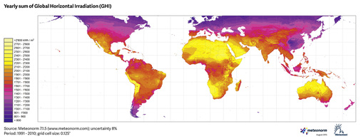 <p>
</p>

<p>
Beispiel einer globalen Einstrahlungskarte.
</p> - © Meteotest/Meteonorm

