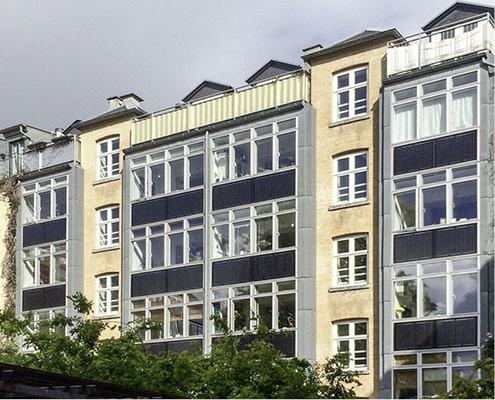 
Beispiel von Fassadenelementen an einem Wohnhaus in Thüringen.
