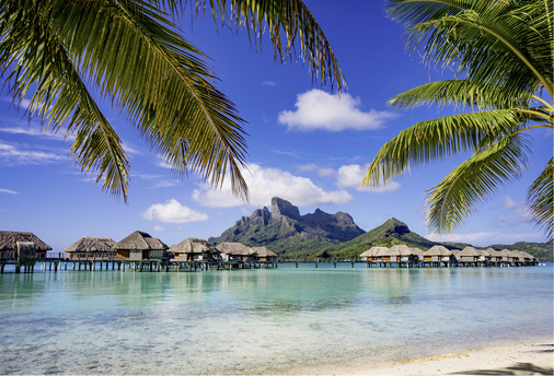 



Ein schöner Anblick: auf dem Wasser errichtete Bungalows. 
