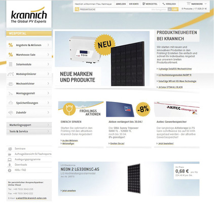 <p>
Krannich hat viel Geld in seinen Onlineshop investiert, der in wachsendem Maße das Geschäft unterstützt.
</p>