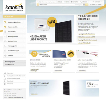 
Krannich hat viel Geld in seinen Onlineshop investiert, der in wachsendem Maße das Geschäft unterstützt.
