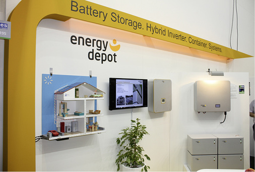 
Präsentation des Speichersystems von Energy Depot auf der Intersolar in München.
