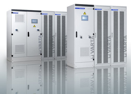 <p>
Mit der Baureihe Flex Storage bietet Varta zwischen 26 Kilowattstunden und mehreren Megawattstunden Speicherkapazität.
</p>

<p>
</p> - © Foto: Varta Storage


