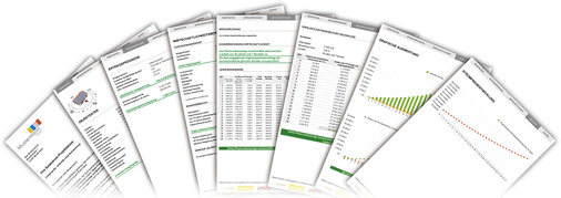 <p>
Die Projektdokumentation wird im Design des Installateurs und seiner Firma erstellt.
</p>