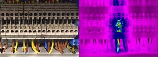 
Echtbild und Thermografie können nebeneinander im Display angezeigt werden.



