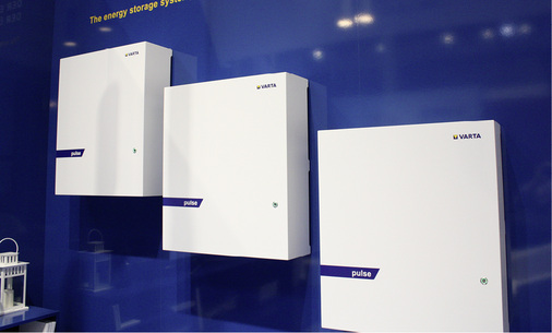 



Wandhängende Heimspeicher Varta Pulse.
