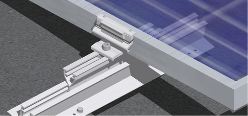 <p>
</p>
<p>
Das Herzstück des Vario von S-Flex ist der Adapter, der gleichzeitig als Gelenk dient, um Rundungen und Unebenheiten auf dem Dach auszugleichen.
</p> - © Foto: S-Flex
 
Das Herzstück des Vario von S-Flex ist der Adapter, der gleichzeitig als Gelenk dient, um Rundungen und Unebenheiten auf dem Dach auszugleichen.