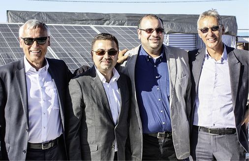 
Erfolgreiche Partner für die solare Energiewende (von links): Günter Grabner (KPV), Mohammad Ali Pouramiri (Mehrabad Renewable Energy), Seyed Mehdi Mohaghegh (KPV Solar Iran) und Gerhard Rabensteiner (KPV).




