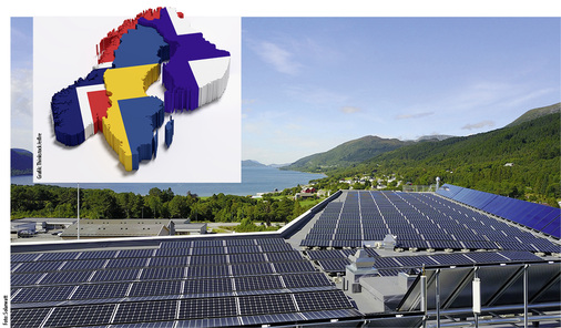 
Die Module dieser Dachanlage in Norwegen stammen von Solarwatt aus Dresden.
