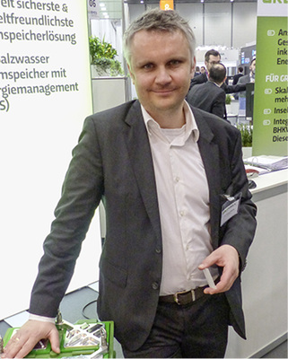 



Die Salzwasserbatterie von Bluesky Energy.
