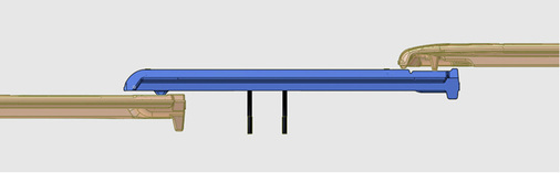 



Einbindung der G10-PV-Elemente ins Ziegeldach. Spalte erlauben die Hinterlüftung der Solarmodule.
