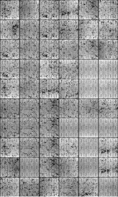 <p>
</p>

<p>
Neues Modul bei Anlieferung: Dieses Modul weist keine Schäden auf. Bei polykristallinen Modulen ist immer eine Kristallstruktur sichtbar, die in Form unregelmäßiger schwarzer Flecken erscheint. Die Zellen eines Moduls können dabei sehr unterschiedlich aussehen, wenn sie aus verschiedenen Ingots stammen.
</p> - © Foto: MBJ Services

