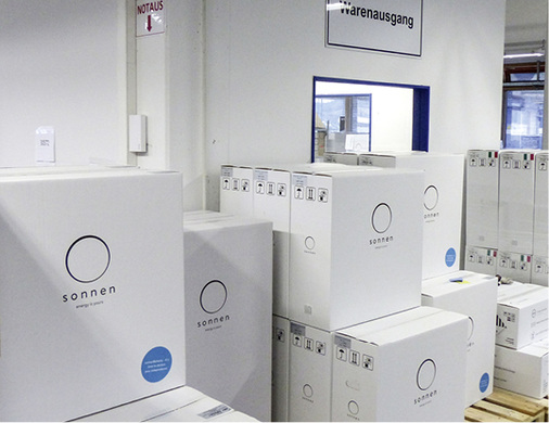 



Versandfertige Batteriespeicher für die Reise nach Italien.
