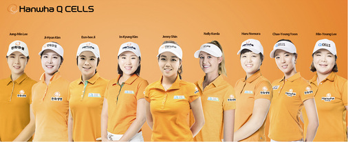 



Das Team von Hanwah Q-Cells: Auch Nelly Korda ist dabei. Sie wurde 2017 zu einer der schönsten Frauen im Golfsport gekürt.
