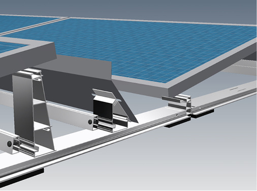 <p>
</p>

<p>
Montagesystem Evo 2.0 für die Ausrichtung nach Süden.
</p> - © Grafik: PMT

