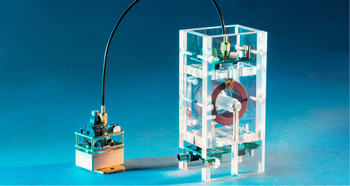 <p>
</p>

<p>
Mosfet (Siliziumkarbid, 15 Kilovolt) mit montiertem Gate-Treiber und galvanisch getrennter Treiberversorgung.
</p> - © Foto: Fraunhofer ISE

