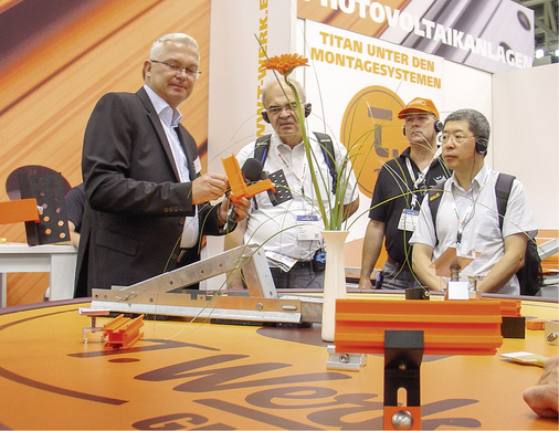 
Am Messestand von T-Werk ging es um Systeme aus Stahl, die sich ohne spezielles Werkzeug installieren lassen.



