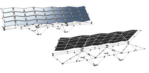<p>
</p>

<p>
Die Konstruktion der mitgeführten Solartankstelle entstand nach dem Vorbild des japanischen Origami.
</p> - © Grafik: HS Bochum

