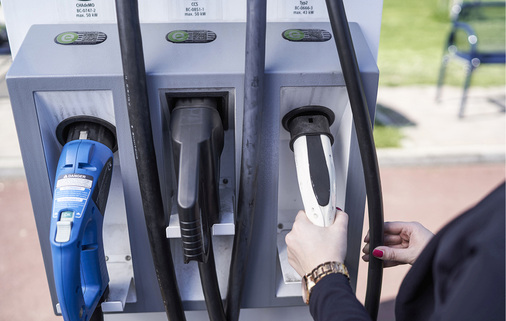 <p>
</p>

<p>
Um allen Kunden das Laden zu ermöglichen, sollten die gängigen Steckertypen verfügbar sein. 
</p> - © Foto: Aldi Süd/Innogy

