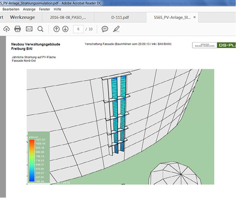 <p>
</p>

<p>
Einstrahlung in der Ausrichtung nach Nordost.
</p> - © Grafik: A2-Solar

