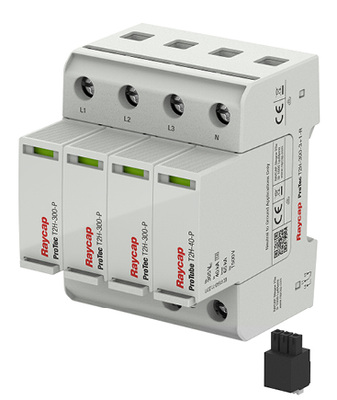 



Der Typ-2-Ableiter Protec T2H 300 ist ein Varistor mit gasgefüllter Funkenstrecke, etwa für die Unterverteilung.
