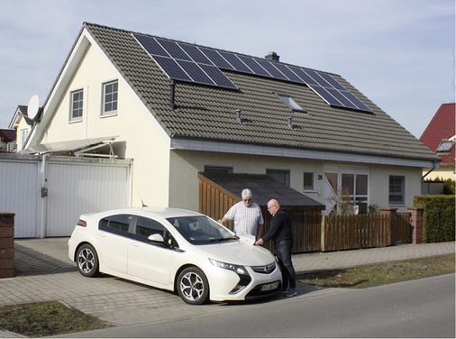 <p>
</p>

<p>
Der elektrisch angetriebene Ampera tankt den Sonnenstrom über die Cloud2Go von Senec.
</p> - © Foto: Heiko Schwarzburger

