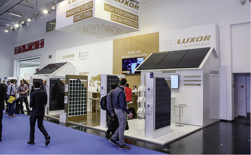 <p>
Im vergangenen Jahr präsentierte Luxor Solar in München leistungsstarke Solarmodule für viele Anwendungen.
</p>

<p>
</p> - © Foto: Heiko Schwarzburger

