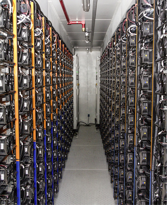 
Blick ins Innere eines Speichercontainers.



