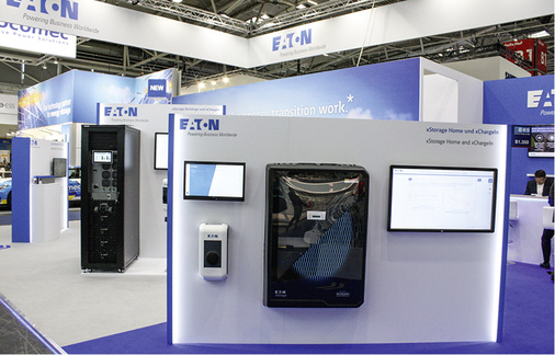 



Eaton präsentierte seinen Heimspeicher mit Lithiumzellen von Nissan.
