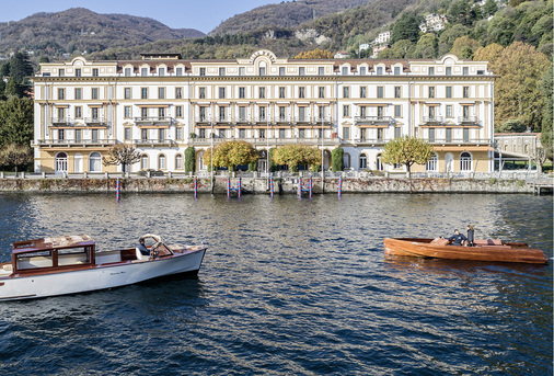 



Die Ernesto Riva Vaporina Elettra (links) und der E-Commuter, beide elektrifiziert von der Firma Ecovolta, vor dem Hotel Villa d’Este. 
