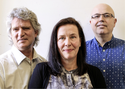 



Das Gründerteam des kanadischen Unternehmens: Miriam Tuerk mit John Tuerk (links) und Mark Windrim (rechts).
