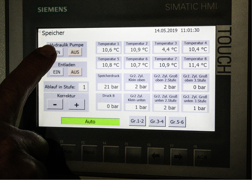 



Überwachung der Systemtemperaturen und Drücke durch die elektronische Steuerung.
