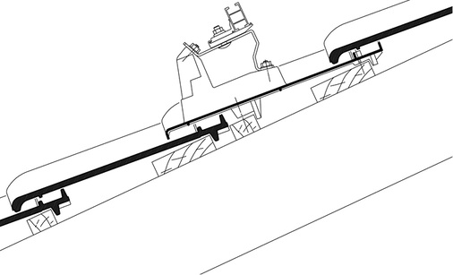 <p>
</p>

<p>
Mit der Modulstütze werden die Kräfte regensicher aufgenommen und in die Tragkonstruktion eingeleitet.
</p> - © Grafik: BMI Braas

