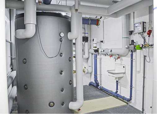 



Die Haustechnik ist auf kleinster Fläche untergebracht.
