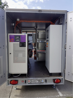 <p>
</p>

<p>
Die Salzbatterien eingebaut in einen mobilen Wagen.
</p> - © Foto: Empa

