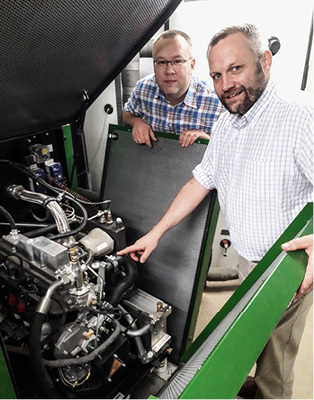 



Das Erdgas-BHKW läuft leise wie eine Waschmaschine. Priogo übernimmt auch die Wartung.
