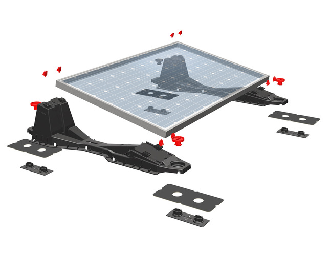 BauderSOLAR UK FD – die zeitsparende Montagelösung zur Errichtung von Photovoltaikanlagen auf Flachdächern. - © Bauder