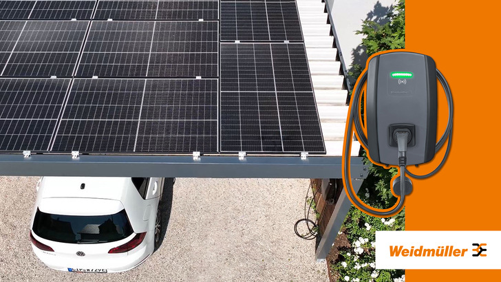 Strom aus Sonnenenergie effizient nutzen – mit der Weidmüller Wallbox-Familie AC SMART - © Weidmüller