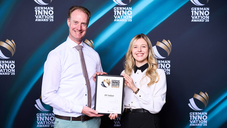 Außerdem gewann Weidmüller mit PV Inline im Mai 2025 den German Innovation Award in der Kategorie „Winner“ - © Rat für Formgebung, German Design Council Außerdem gewann Weidmüller mit PV Inline im Mai 2025 den German Innovation Award in der Kategorie „Winner“ - © Rat für Formgebung, German Design Council
