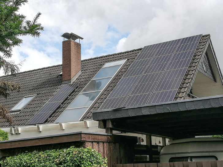 Die Dachanlage des Rentnerpaares im Landkreis Osterholz.