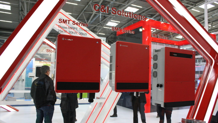 Präsentation vn Goodwe zur Intersolar 2019 in München.